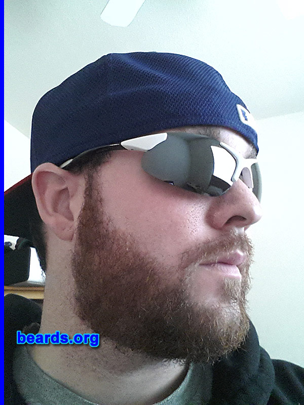 Adam M.
Bearded since: 2013. I am a dedicated, permanent beard grower.

Comments:
Why did I grow my beard? I wanted to unleash the beast.

How do I feel about my beard? I love it.
Keywords: full_beard