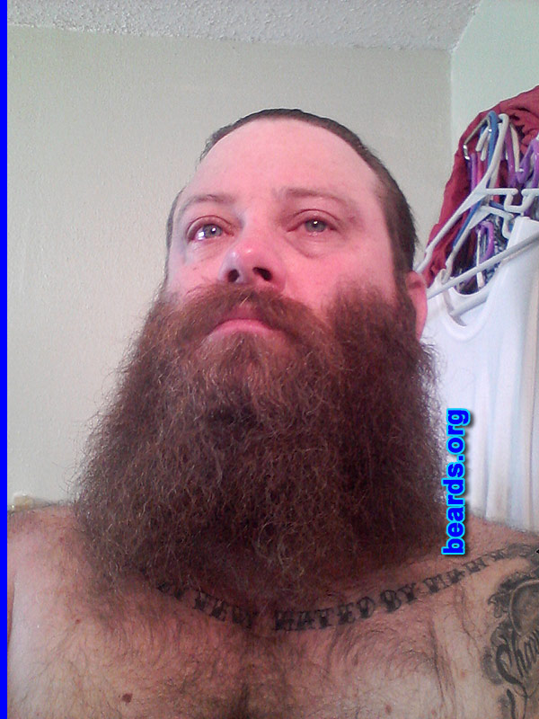 Chad A.
Bearded since: 2013. I am a dedicated, permanent beard grower.

Comments:
Why did I grow my beard? I started my beard this year mainly just to see what kind of beard I can grow. Going for terminal length.

How do I feel about my beard? I feel great about having a beard. I do not think I could go back to not having it.
Keywords: full_beard