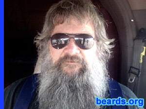 David
Bearded since: 2005.  I am a dedicated, permanent beard grower.

Comments:
Four years later, and I am still growing. I had to cut it back a couple years ago when I got into some poison ivy.  But I have since recovered.

How do I feel about my beard?  My beard has become my trademark. In my work, my customers have asked for me by requesting "the big guy with the beard" and that helps me with my income. 

The reactions from folks when they first see me can be hilarious, especially the kids. Most are favorable.  Some just don't get it; and even if I tried to explain they probably wouldn't understand anyway. 

Many conversations have started with, "You have a beard!" and I sometimes want to respond, "You have double chins!" or some such.  But I don't. Ha ha!
Keywords: full_beard