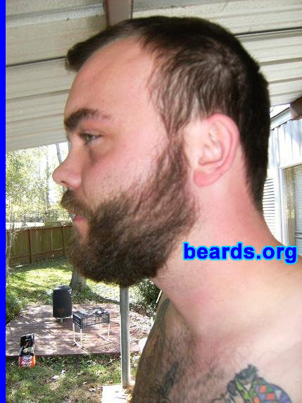 Derek
Bearded since: 2008.  I am a dedicated, permanent beard grower.

Comments:
Why did I grow my beard?  Four years In the United States Navy, shaving everyday. When I got out, I was tired of shaving.

How do I feel about my beard? Like every other man, I wish it were thicker.
Keywords: full_beard