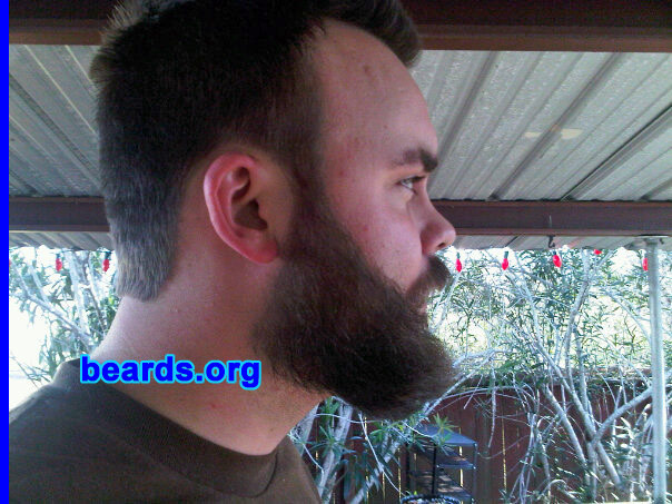 Derek
Bearded since: 2008.  I am a dedicated, permanent beard grower.

Comments:
Why did I grow my beard?  Four years In the United States Navy, shaving everyday. When I got out, I was tired of shaving.

How do I feel about my beard? Like every other man, I wish it were thicker.
Keywords: full_beard