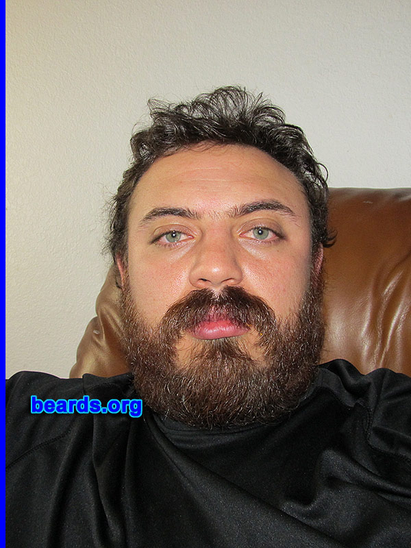 David
Bearded since: 2013. I am an experimental beard grower.

Comments:
I grew my beard for my sister's wedding.

How do I feel about my beard?  Wish it were thicker but overall it's been an object of pride.
Keywords: full_beard