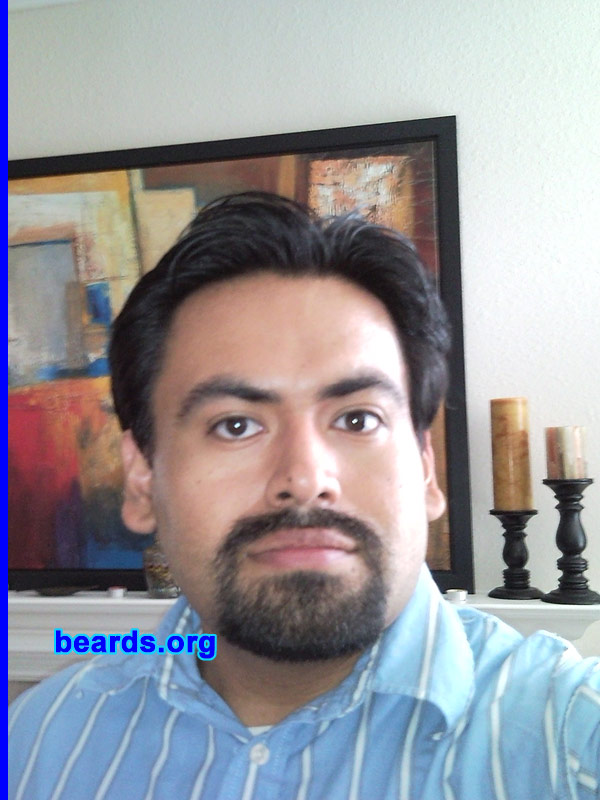 Eric
Bearded since:  2009.  I am an experimental beard grower.

Comments:
Now that I'm a little older I thought it would be a cool way to change my appearance a little bit.  I wanted to have a more mature, distinguished look.

How do I feel about my beard? I really like my goatee. I plan on growing a full beard for the fall/winter months. To me, facial hair is a uniquely masculine characteristic.
Keywords: goatee_mustache