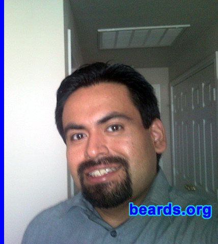 Eric
Bearded since:  2009.  I am an experimental beard grower.

Comments:
Now that I'm a little older I thought it would be a cool way to change my appearance a little bit.  I wanted to have a more mature, distinguished look.

How do I feel about my beard? I really like my goatee. I plan on growing a full beard for the fall/winter months. To me, facial hair is a uniquely masculine characteristic.
Keywords: goatee_mustache