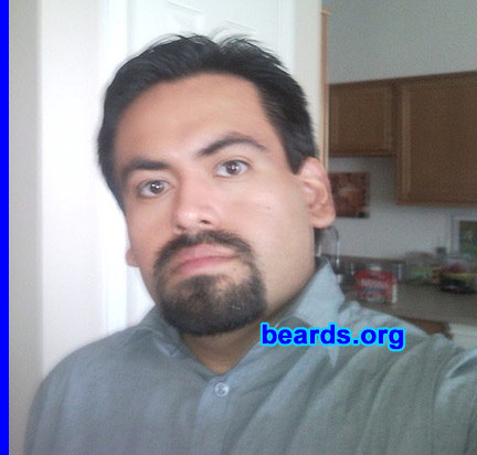 Eric
Bearded since:  2009.  I am an experimental beard grower.

Comments:
Now that I'm a little older I thought it would be a cool way to change my appearance a little bit.  I wanted to have a more mature, distinguished look.

How do I feel about my beard? I really like my goatee. I plan on growing a full beard for the fall/winter months. To me, facial hair is a uniquely masculine characteristic.
Keywords: goatee_mustache