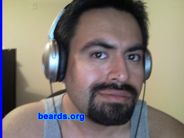 Eric
Bearded since: 2009. I am an experimental beard grower.

Comments:
Now that I'm a little older I thought it would be a cool way to change my appearance a little bit. I wanted to have a more mature, distinguished look.

How do I feel about my beard? I really like my goatee. I plan on growing a full beard for the fall/winter months. To me, facial hair is a uniquely masculine characteristic.
Keywords: goatee_mustache