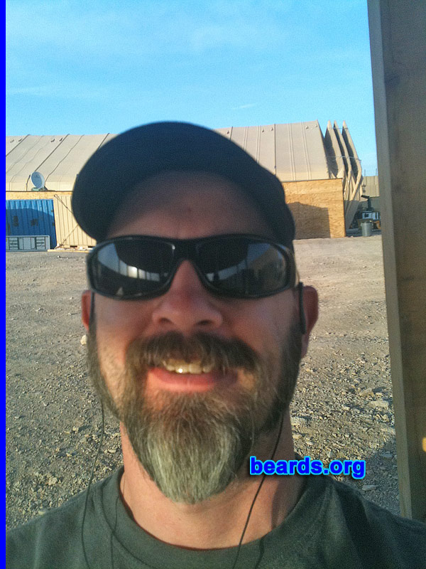 Greg S.
Bearded since: 2010. I am a dedicated, permanent beard grower.

Comments:
I grew my beard to look more manly, to look more like my age.

How do I feel about my beard? I LOVE IT!!!
Keywords: goatee_mustache