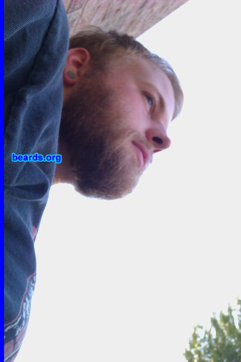 Jordan
Bearded since: 2008.  I am a dedicated, permanent beard grower.

Comments:
Why did I grow my beard?  Well, in school they made me shave.  But since I graduated, I never liked shaving.  So I just stopped and started to grow a beard.

How do I feel about my beard?  I like my beard, but wish it were longer and a little fuller.

I have had compliments from people on my beard.  I have also had the names mountain man and lumberjack.
Keywords: full_beard