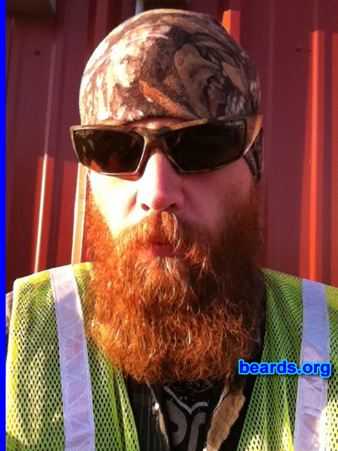 Justin B.
Bearded since: 2013. I am a dedicated, permanent beard grower.

Comments:
Started growing a beard shortly after my father died. He had an awesome mustache.  To honor him, I started growing a beard and decided I really loved it and have decided to keep it!! Turned into a permanent thing for me.

How do I feel about my beard? I love my beard!! Just about a spiritual thing for me now. Think I would lose my mind if I ever had to shave it! Became a permanent thing for me and I just can't see myself without it!!
Keywords: full_beard