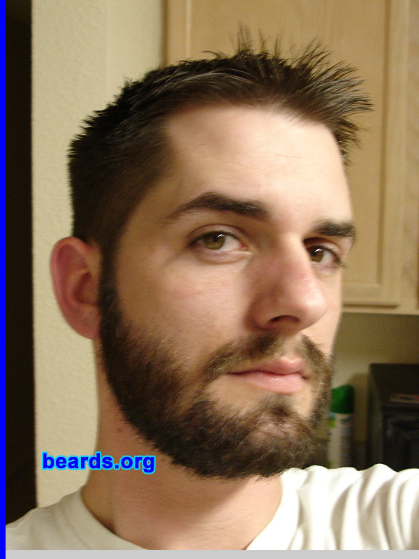 Michael
Bearded since: 2007.  I am an experimental beard grower.

Comments:
I grew my beard because my dad always had one and I wanted to see what mine looked like.

How do I feel about my beard?  I really like it. This picture is at 3.5 weeks, so I'm hoping it fills in a bit more!
Keywords: full_beard