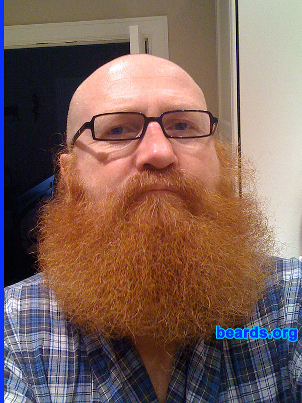 Mark
Bearded since: 1994. I am a dedicated, permanent beard grower.

Comments:
I grew my beard to try and look older.

How do I feel about my beard? Very proud of it. Gets me noticed and recognized. Sets me apart.  Trying to get it bigger and bushier.
Keywords: full_beard