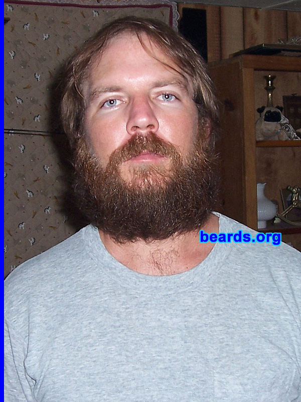 Rob J.
Bearded since: 1990.  I am a dedicated, permanent beard grower.

Comment:
I've had a beard since I could grow one.  I was clean shaved once after a car accident.  Now I grow it to cover up scars.  I love my beard.  I will never shave it again.

How do I feel about my beard?  I love my beard.  Could not think of what it would be like to shave it.
Keywords: full_beard