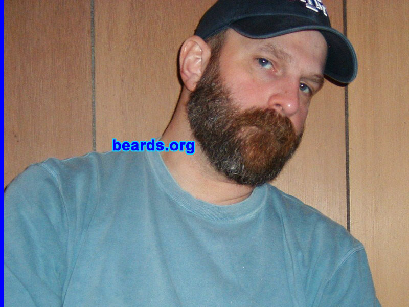 Rick M.
Bearded since: 1982.  I am a dedicated, permanent beard grower.

Comments:
I have always had facial hair of one kind or another. Clean shaven I just look weird.
 
How do I feel about my beard? Would not give it up for any job.
Keywords: full_beard