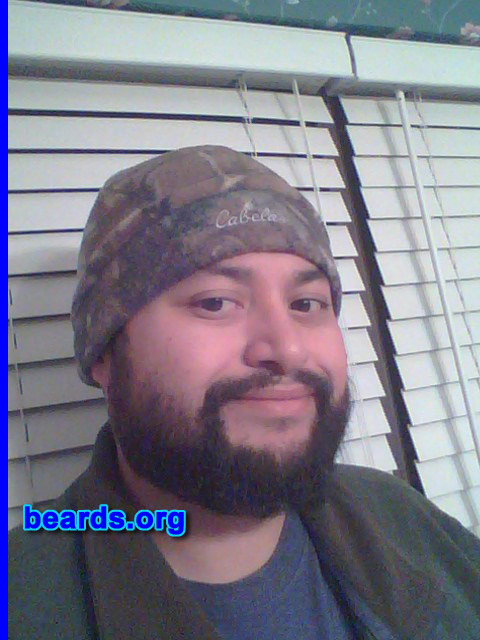 Rosendo A.
Bearded since: November 2013. I am an experimental beard grower.

Comments:
Why did I grow my beard? It started for no shave November and it never stopped. :-)

How do I feel about my beard? I love my beard and more importantly, so does my girlfriend.
Keywords: full_beard