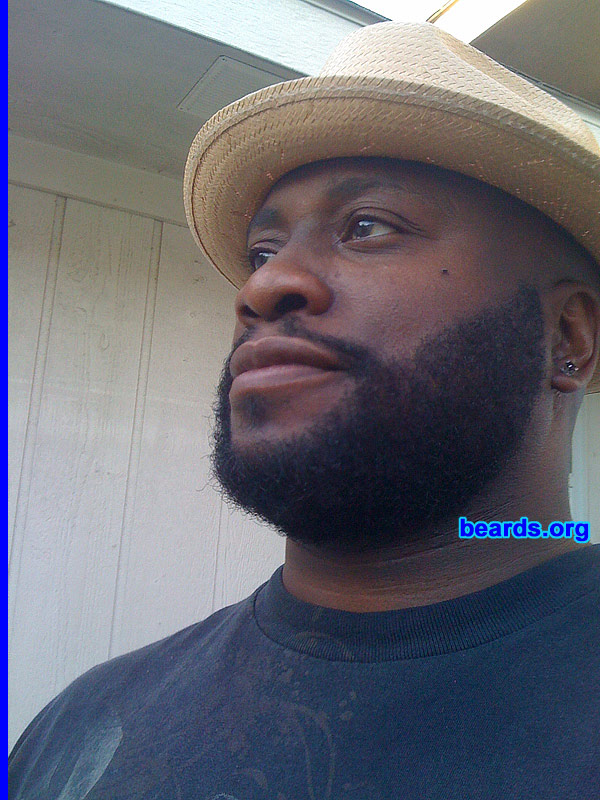Tony
Bearded since: October 2009. I am a dedicated, permanent beard grower.

Comments:
I grew my beard because I wanted a different look.

How do I feel about my beard? I love it!! Everybody digs it except my wife. Oh well, that's her problem. The beard stays! 
Keywords: full_beard