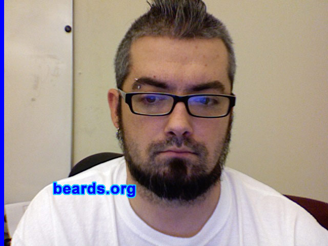 Will
Bearded since: 1990.  I am an experimental beard grower.

Comments:
I have been growing some sort of beard or another since I had facial hair. I have had my chinstrap style on and off now for about the last ten years.

How do I feel about my beard? I love having facial hair and feel naked without it! ;-) This one is in recent growth heading toward a new concept... will post again with results.
Keywords: chin_curtain