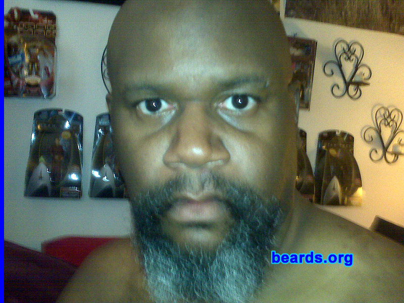 Willie Y. II
Bearded since: 1994.  I am a dedicated, permanent beard grower.

Comments:
I grew my beard because I just love the way I look heavily bearded.

How do I feel about my beard? I like the salt-and-pepper look, but I want to grow it much thicker, especially my mustache.
Keywords: goatee_mustache