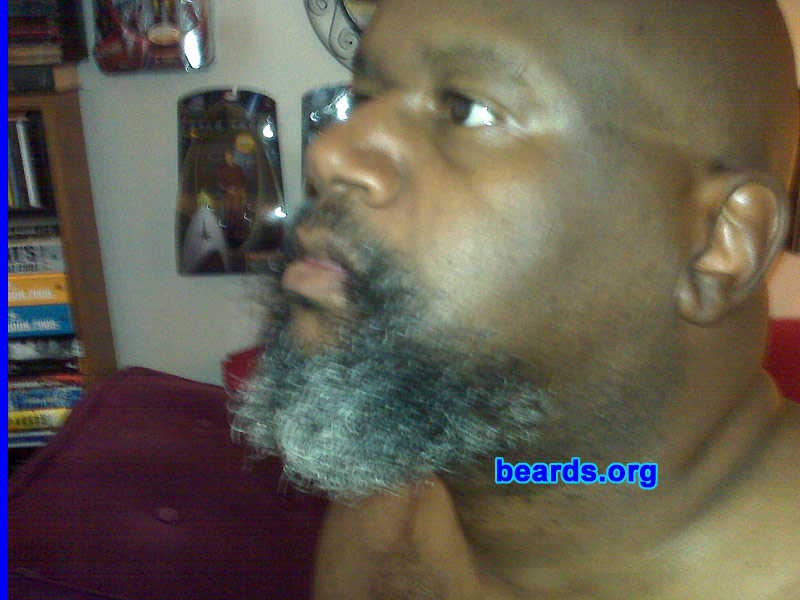 Willie Y. II
Bearded since: 1994.  I am a dedicated, permanent beard grower.

Comments:
I grew my beard because I just love the way I look heavily bearded.

How do I feel about my beard? I like the salt-and-pepper look, but I want to grow it much thicker, especially my mustache.
Keywords: goatee_mustache