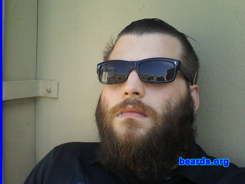 Wade S.
Bearded since: 2011. I am a dedicated, permanent beard grower.

Comments:
I grew my beard because I no longer had a reason not to.

How do I feel about my beard? It gets great feedback, but it could grow faster, be thicker, and not be so soft.
Keywords: full_beard