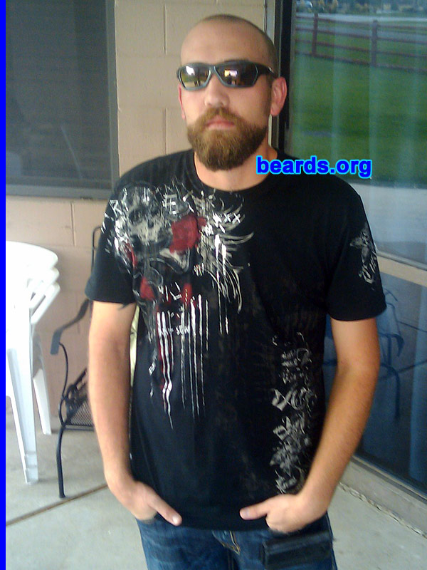 Jake
Bearded since: 2006.  I am a dedicated, permanent beard grower.

Comments:
I started growing a beard because I have always loved facial hair.

How do I feel about my beard? I love it. I do wish my facial hair were straight.
Keywords: goatee_mustache