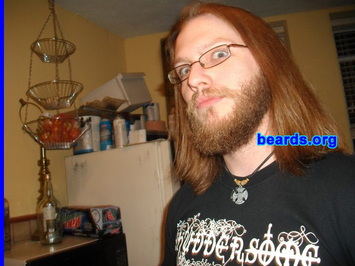 Brandon T.
Bearded since: 2009.  I am an experimental beard grower.

Comments:
I grew my beard because I got tired of shaving.

How do I feel about my beard? I like it pretty good...  I usually keep "friendly muttonchops".  But I wanted to have a big full beard for the first time in three years or longer.
Keywords: full_beard