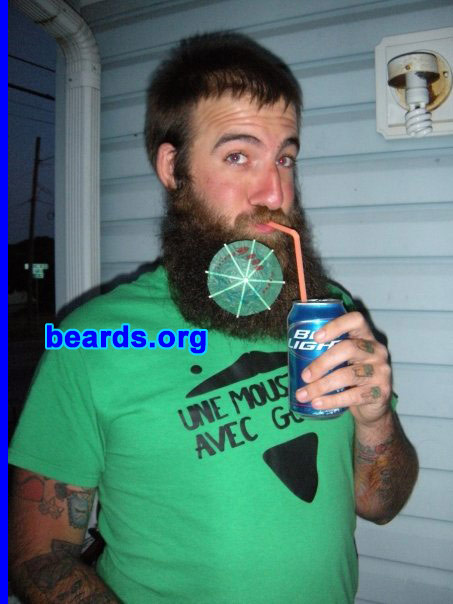 Chris K.
Bearded since: 2008.  I am a dedicated, permanent beard grower.

Comments:
Started after the Navy.  Now I don't want to cut it.

How do I feel about my beard?  I really dig it.  It gets a lot of attention.
Keywords: full_beard