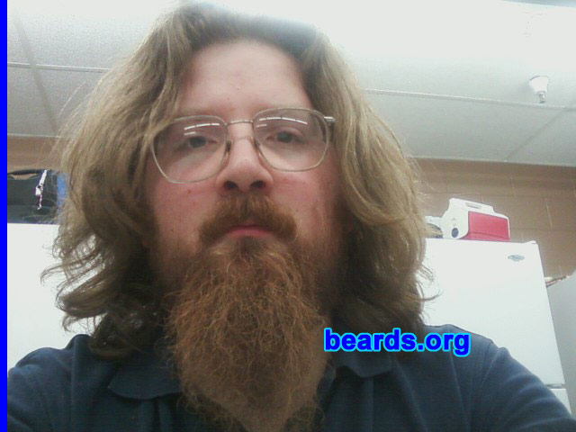 Doug
Bearded since: 2005. I am a dedicated, permanent beard grower.

Comments:
I grew my beard because I feel being bearded is natural for a man.

How do I feel about my beard? I love it. I feel having a beard of a different color adds personality (beard grows red for some reason).
Keywords: full_beard