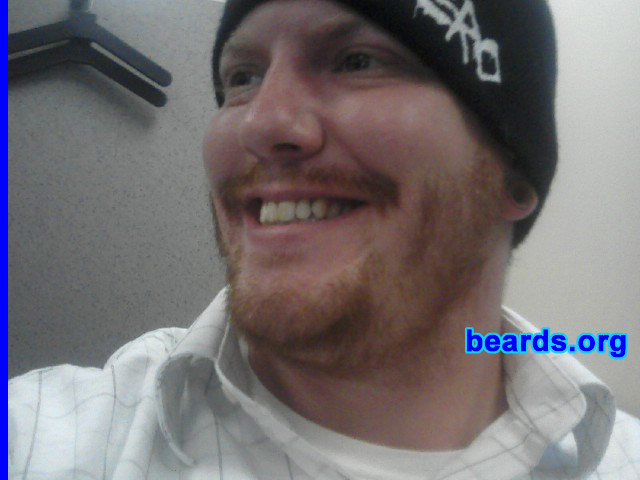 Kenny
Bearded since: 2007.  I am a dedicated, permanent beard grower.

Comments:
I started growing my beard recently, when a friend of mine started a web site about beards. He told me that he was setting up a web site where guys like us would post daily pictures of ourselves to show off our beard's progress. I decided to join, and discovered that I greatly enjoy the process of growing a beard, and I love having one.

How do I feel about my beard?  I feel good about my beard. So far, it's grown in much thicker and fuller than I initially thought it would. Granted, it could use some improvement, but I'm still a relatively young beard grower, and I'm sure it will fill in even more with time.
Keywords: full_beard