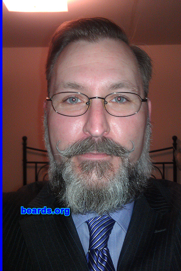 Michael S.
Bearded since: 2012. I am a dedicated, permanent beard grower.

Comments:
Why did I grow my beard? I would like to be Santa once my beard turns white.

How do I feel about my beard? Wish it would grow faster! The ladies love the mustache!
Keywords: full_beard