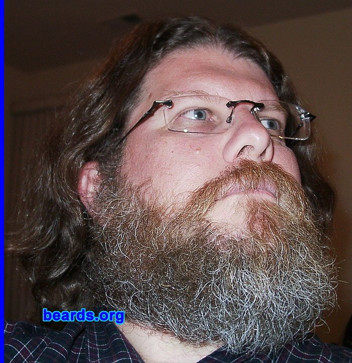 Paul
Bearded since: 1996. I am a dedicated, permanent beard grower.

Comments:
I grew my beard because it seemed like a natural thing to do. Was bearded on and off from '89 to '96 because my first wife didn't like it. Only shaved twice since '96: once for skin reasons and once to see my face at least once in my thirties. Oddly enough, I have an extensive antique razor collection.

How do I feel about my beard? I'm pretty happy with my beard.  Just wish it would grow faster!
Keywords: full_beard