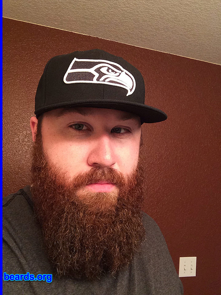 Cody C.
Bearded since: 2006. I am a dedicated, permanent beard grower.

Comments:
Why did I grow my beard? Back in high school I had to shave every day for football and wrestling. So when I got out I decided to grow a beard!! Liked it so much I never wanted to shave it!

How do I feel about my beard? I feel great about it! Good. All full, no patches.  When it is shorter, it does curl a bit on my sideburns. Makes it a little hard to shape at times. All in all, I'm happy with it!
Keywords: full_beard