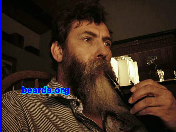 David
Bearded since: 1995. I am a dedicated, permanent beard grower.

Comments:
God would not have endowed us with whiskers if he did not want us to have the full benefits of a beard. It is a shame to always cut them off. Men need a beard or they are not complete. I know very few men if any that have not at least experimented with growing a beard. This primal instinct cannot be denied.

For years I was a seasonal beard grower. I always wanted a permanent beard and it is time to quit making excuses. This one is not going away. It keeps me warm and I like the way it looks and feels.

How do I feel about my beard? I like it a lot. It gives my face the missing element that God meant to be there. In the past I would be clean shaven for several years in a row but no more. I am going to keep this beard. Besides, what is so clean about being shaven?

It is a part of me. Even when I was clean shaven I saw myself with a beard. I have had to shave it off many times in the past but this time it is staying. 
Keywords: full_beard