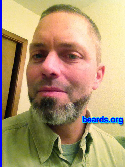 Eric
Bearded since: 2013. I am an experimental beard grower.

Comments:
Why did I grow my beard? Had a couple of months between military reserve drill weekends.

How do I feel about my beard? I like it, especially the grey highlights. I took these photos the night before military drill as I was taking it off...a little bit at a time.
Keywords: goatee_only
