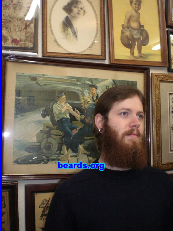 Jed
Bearded since: 2007.  I am a dedicated, permanent beard grower.

Comments:
I grew my beard 'cause I've always had facial hair and like the way it looks.

How do I feel about my beard?  I love it!!!
Keywords: full_beard