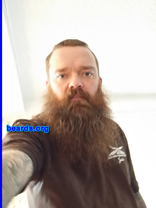 Joshua S.
Bearded since: 2012. I am an occasional or seasonal beard grower.

Comments:
Why did I grow my beard? I don't like my chin.

How do I feel about my beard? Grrrrrrrrreat! 
Keywords: full_beard