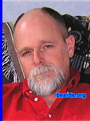 Kevin
Bearded since: 1979.  I am a dedicated, permanent beard grower.

Comments:
My chin's always seemed short to me; I feel better tied to my family male forebears with a beard and mustache than without either.

How do I feel about my beard?  It's fun since it's started going gray and white.  I never imagined it would... I wish it were fuller, higher on my cheeks, thicker... oh well!
Keywords: goatee_mustache