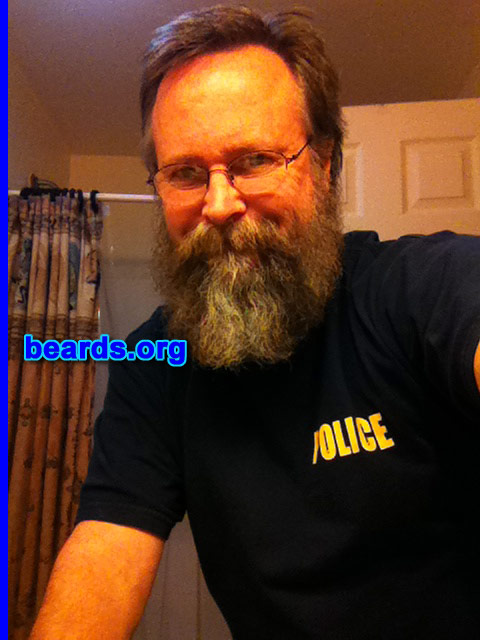Woody W.
Bearded since:  2013. I am a dedicated, permanent beard grower.

Comments:
Why did I grow my beard? I got laid off and had a chance to. After several months, I knew I wanted to keep it.

How do I feel about my beard? Very good. I would love to have a bit more hair on the cheeks, but I'm happy with what I have.
Keywords: full_beard