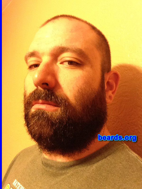 Jason R.
Bearded since: 1996. I am an occasional or seasonal beard grower.

Comments:
Why did I grow my beard? Because I never saw my dad without a beard in my life.

How do I feel about my beard? Luxurious.
Keywords: full_beard