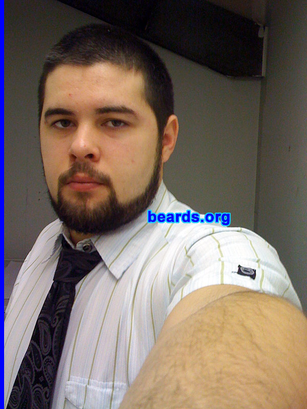 Ben H.
Bearded since: 2004.  I am a dedicated, permanent beard grower.

Comments:
I grew my beard because it makes me look older and all the men in my family have beards.

How do I feel about my beard? I wish it grew better on my cheeks, but I'm generally satisfied with it.
Keywords: full_beard