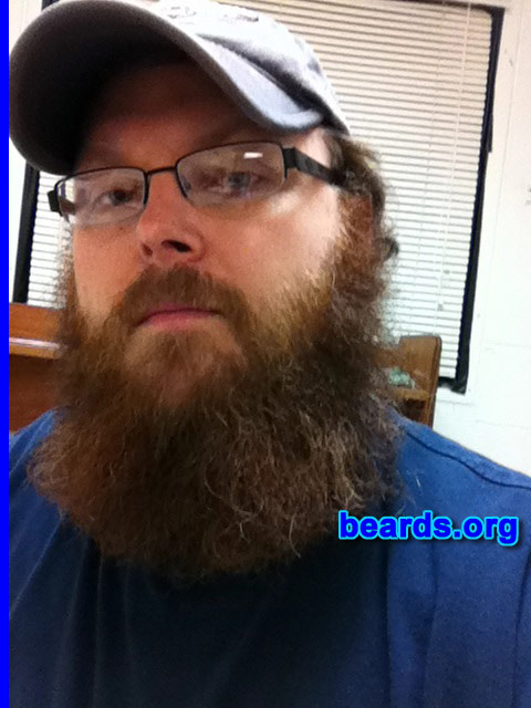 David E.
Bearded since: 2012. I am a dedicated, permanent beard grower.

Comments:
Why did I grow my beard? It was a bet to grow as big as it would from Sept 2012 to March 2013 and I have just kept it. Have had many variations since the 1990s.  This is the biggest...so far.

How do I feel about my beard? Love it.
Keywords: full_beard