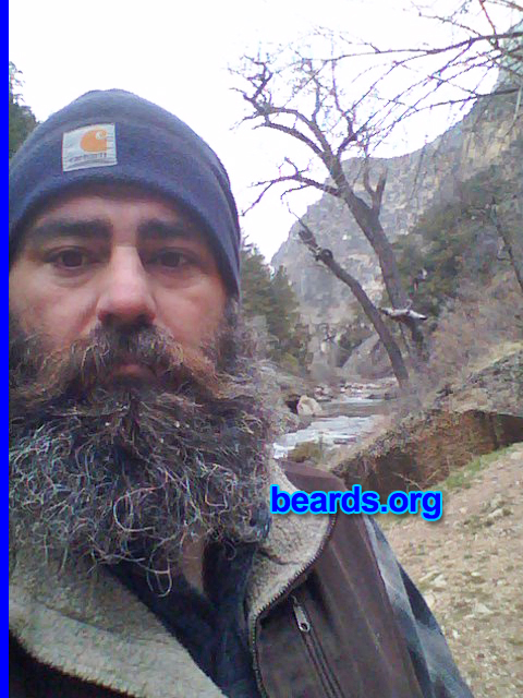 Brandy S.
Bearded since: 1990. I am a dedicated, permanent beard grower.

Comments:
Why did I grow my beard? I've always respected my father's facial hair and also, from the television, Grizzly Aams and Jeremiah Johnson.

How do I feel about my beard? I love it and I also love that my wife loves it!
Keywords: full_beard