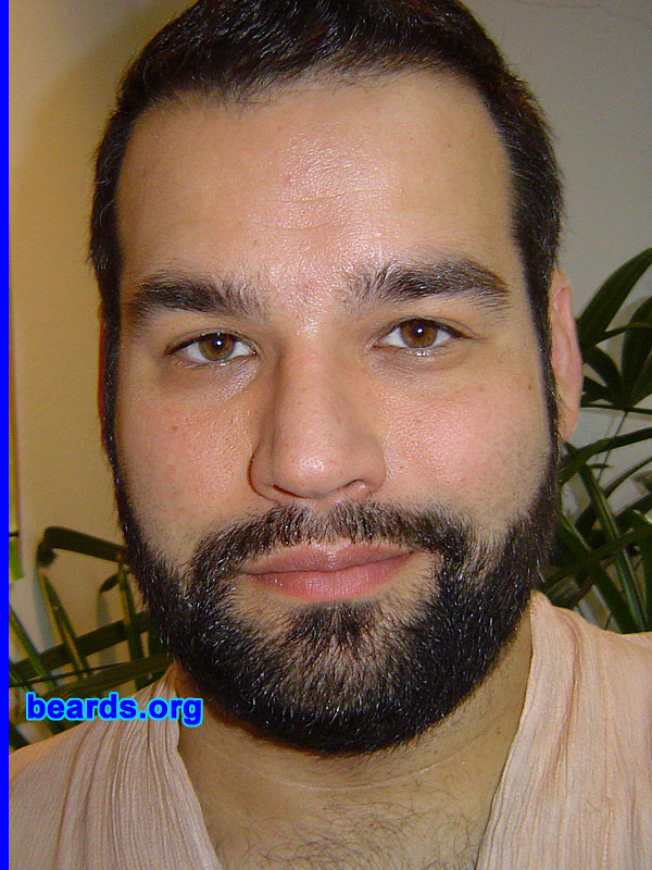 Alex
Bearded since: 2007. I am a dedicated, permanent beard grower.

Comments:
I grew my beard because it looks attractive, handsome, and very masculine.

How do I feel about my beard? I just love it. It's nice, dark, and thick.
Keywords: full_beard