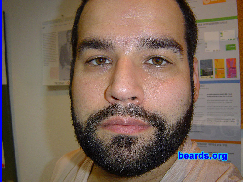 Alex
Bearded since: 2007. I am a dedicated, permanent beard grower.

Comments:
I grew my beard because it looks attractive, handsome, and very masculine.

How do I feel about my beard? I just love it. It's nice, dark, and thick.
Keywords: full_beard