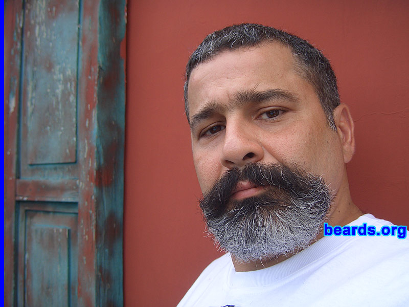 MoisÃ©s GonzÃ¡lez
Bearded since: 1982. I am a dedicated, permanent beard grower.

Comments:
I grow a beard because I think it is natural to do so. To shave everyday is not.

How do I feel about my beard? Just great!
Keywords: goatee_mustache