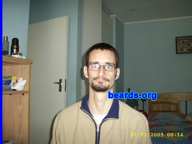 Matthew D.
Bearded since: June 2008.

Comments:
I grow my beard because of my son.  He knows it is father because I am separated.

How do I feel about my beard?  I love it.
Keywords: goatee_mustache